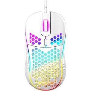 Honeycomb Wired Gaming Mouse, RGB Backlight and 7200 Adjustable DPI, Ergonomic